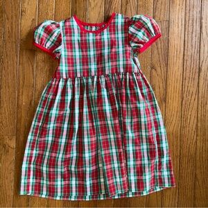 Vintage Plaid Puff Sleeve Dress, 4T